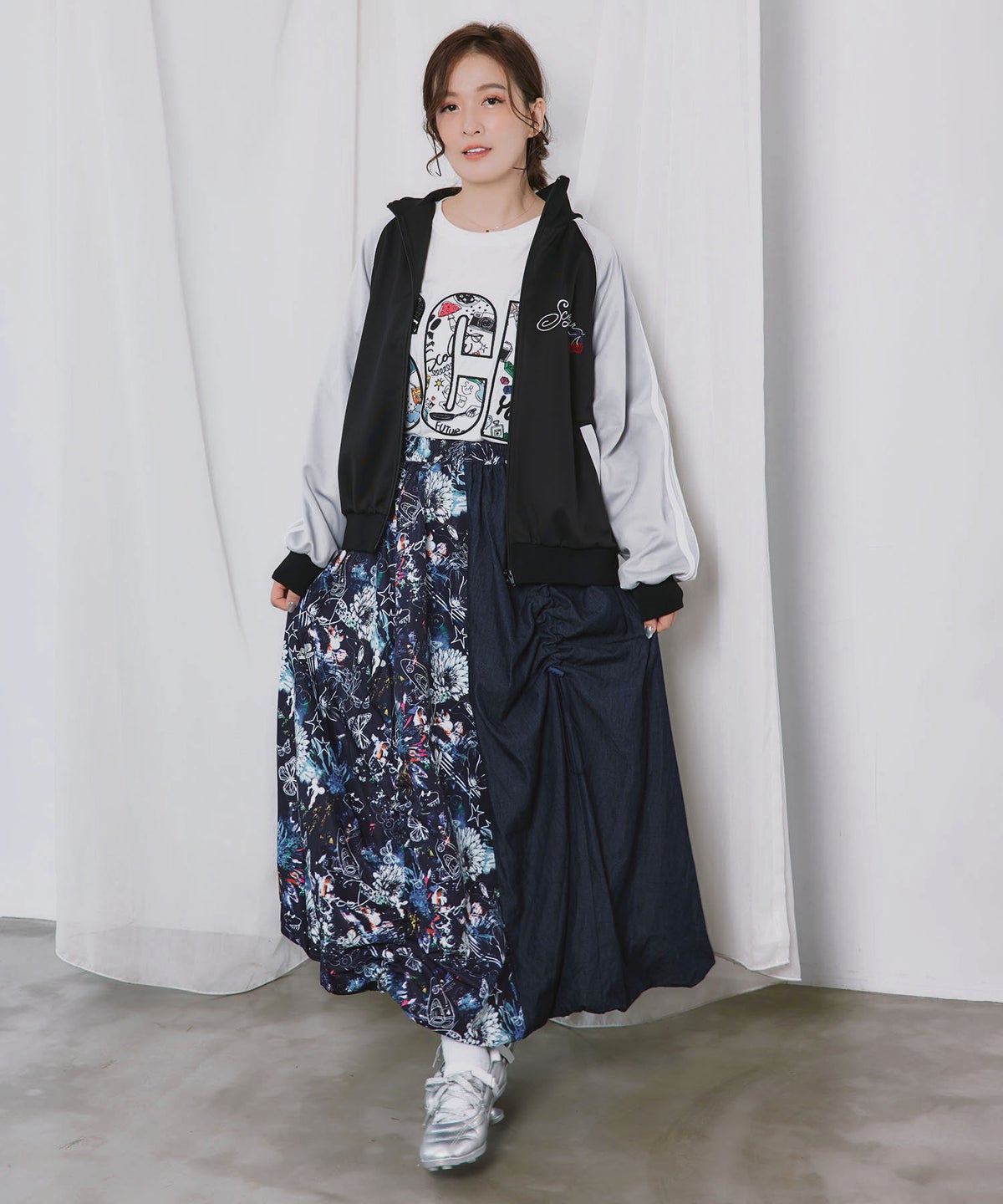 スカラー×ヒョウ柄 刺繍ジャケット-3