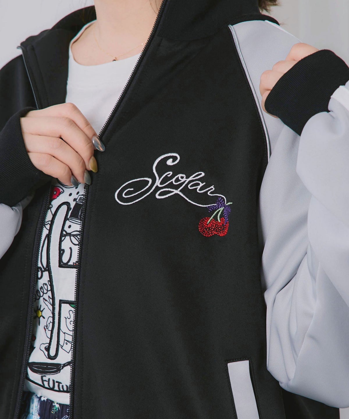 スカラー×ヒョウ柄 刺繍ジャケット-6