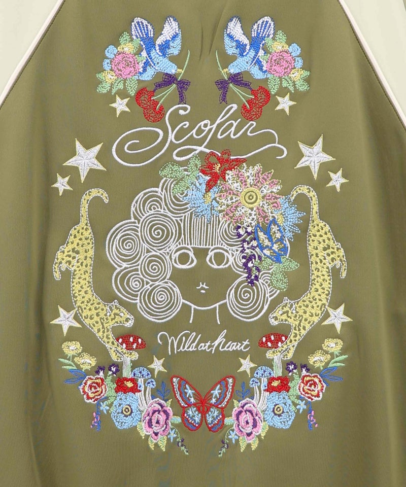 スカラー×ヒョウ柄 刺繍ジャケット-13