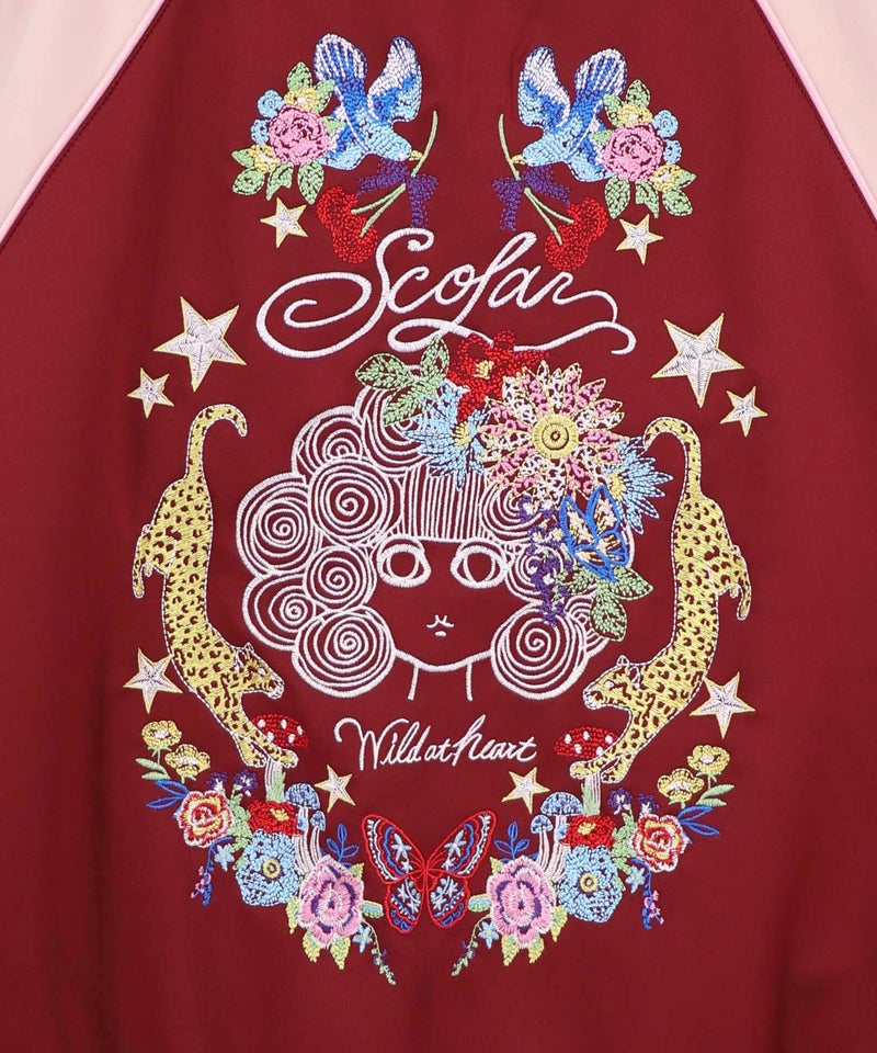 スカラー×ヒョウ柄 刺繍ジャケット-16