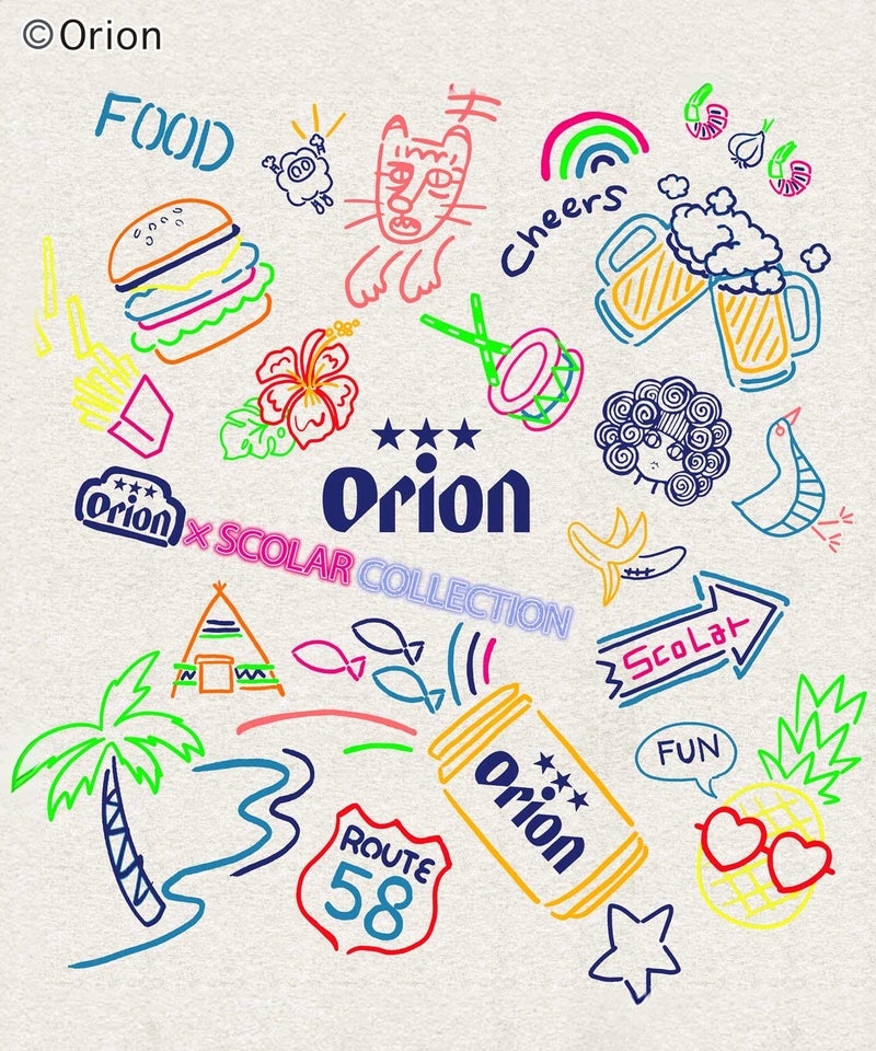 orion×ScoLar 沖縄ネオンラメプリントPO-14