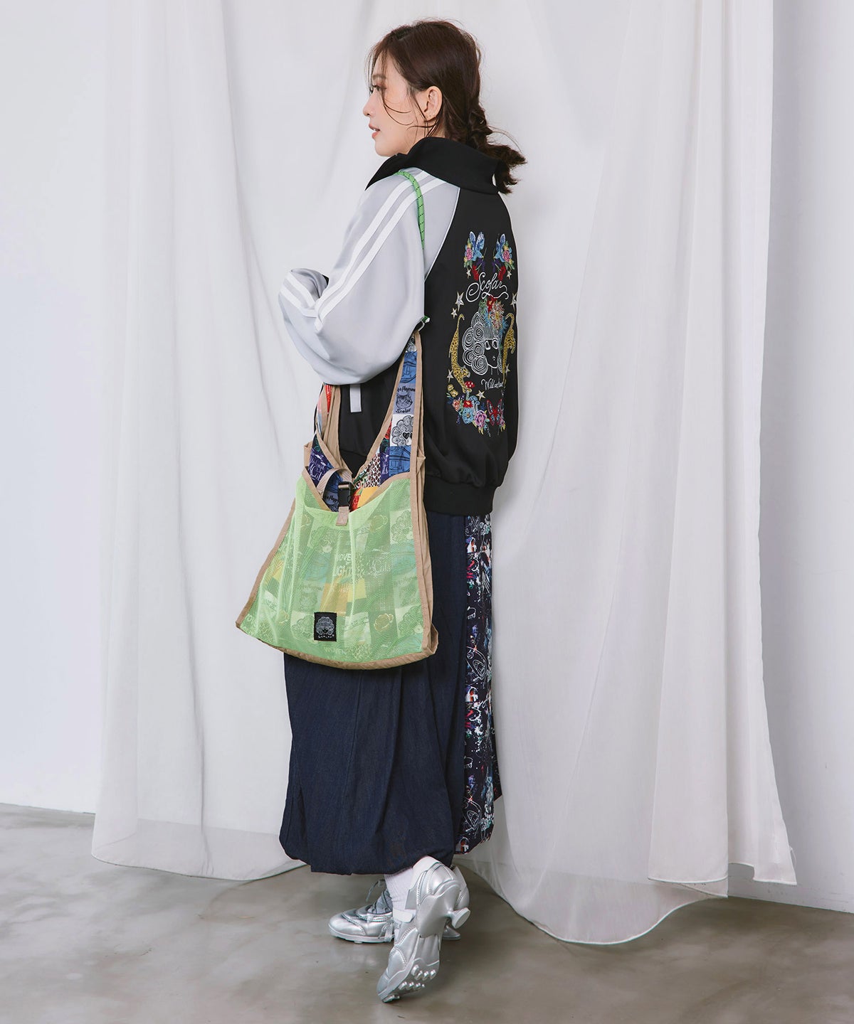 三柄展開 2way配色ショルダーバッグ-2