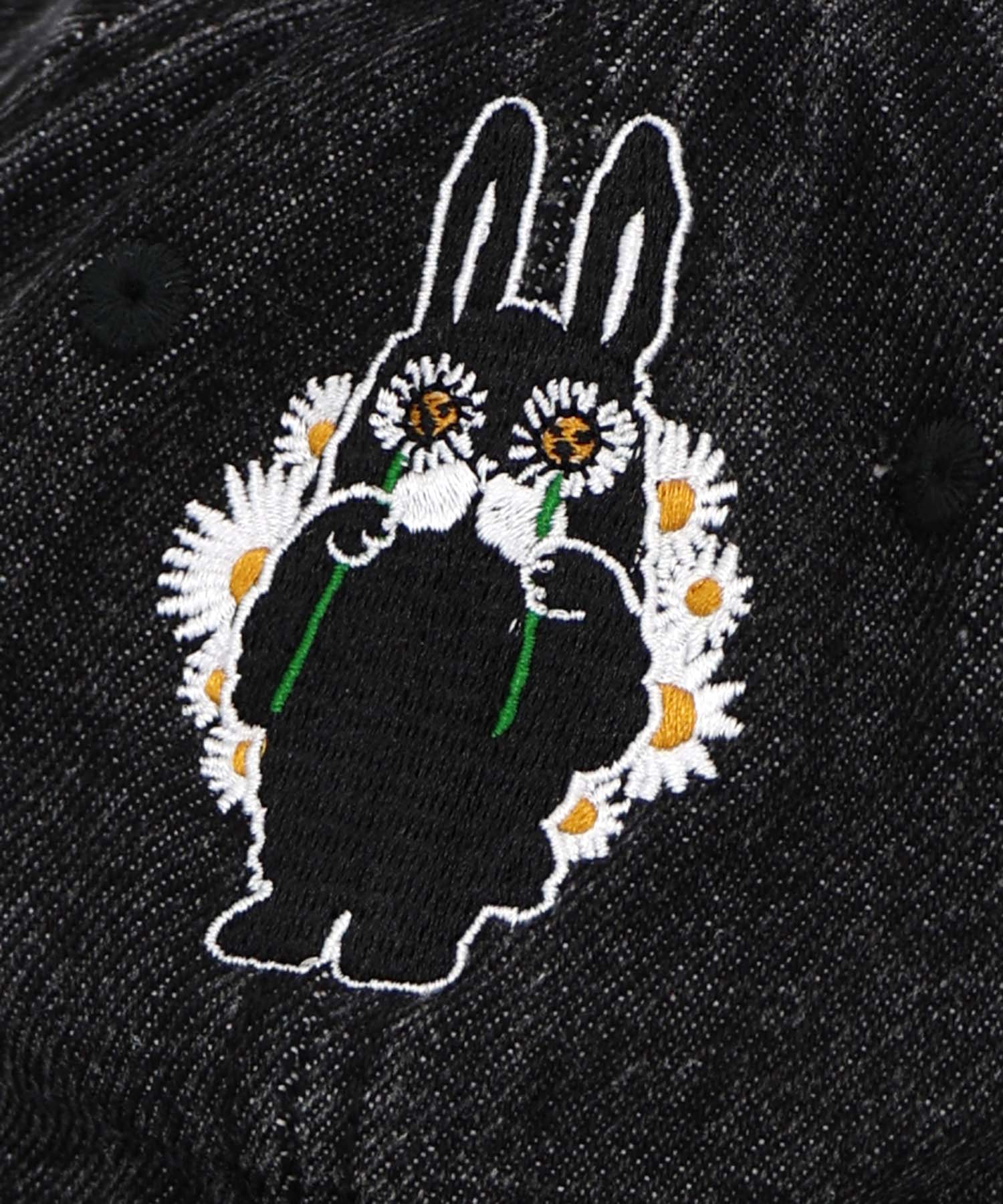 662338：お花ラビル刺繍 デニムキャップの通販-ScoLar