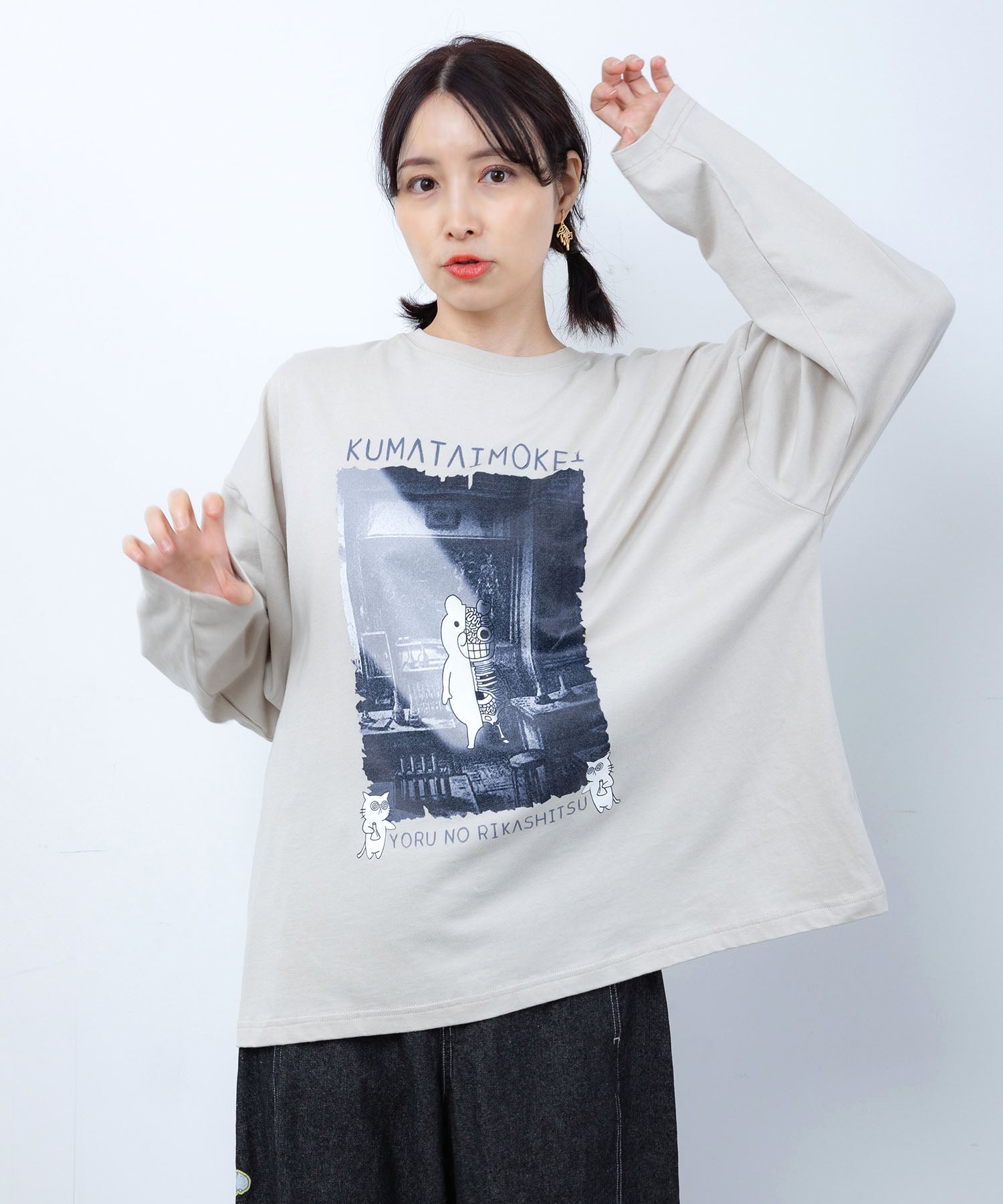 363116：理科室のヒ・ミ・ツ柄 蓄光プリントTシャツの通販-ScoLar