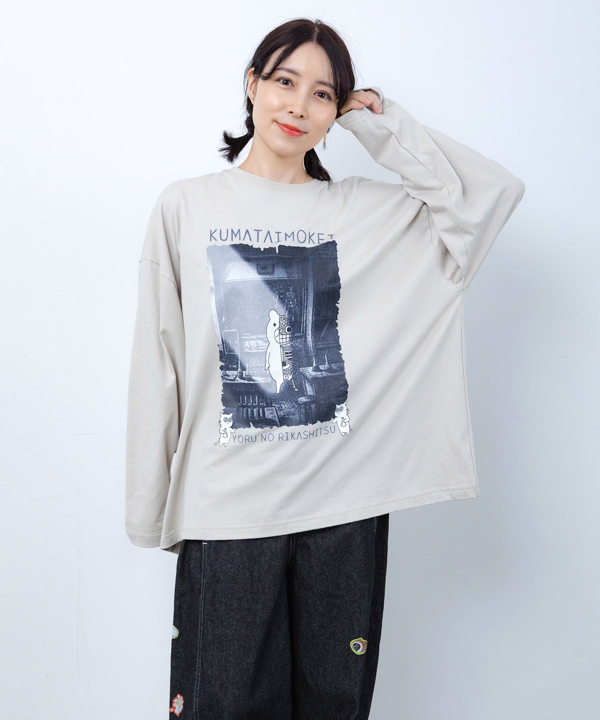 理科室のヒ・ミ・ツ柄 蓄光プリントTシャツ-2