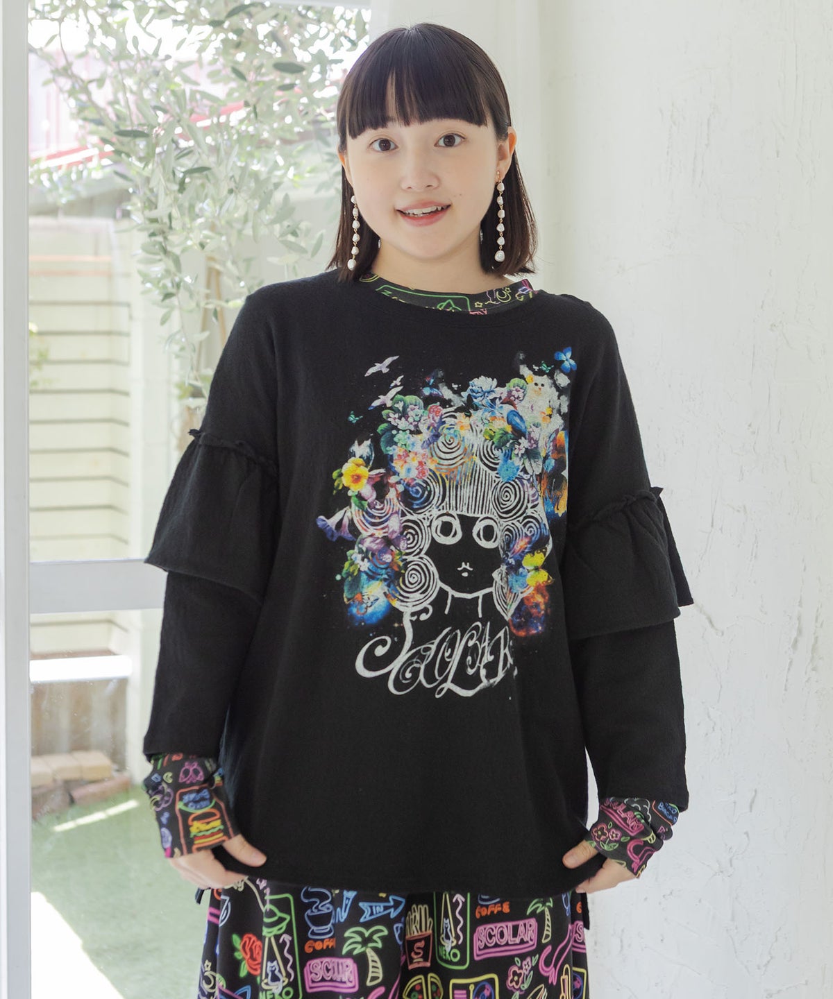 花蝶スカラーちゃん ジャガードプルオーバー-3