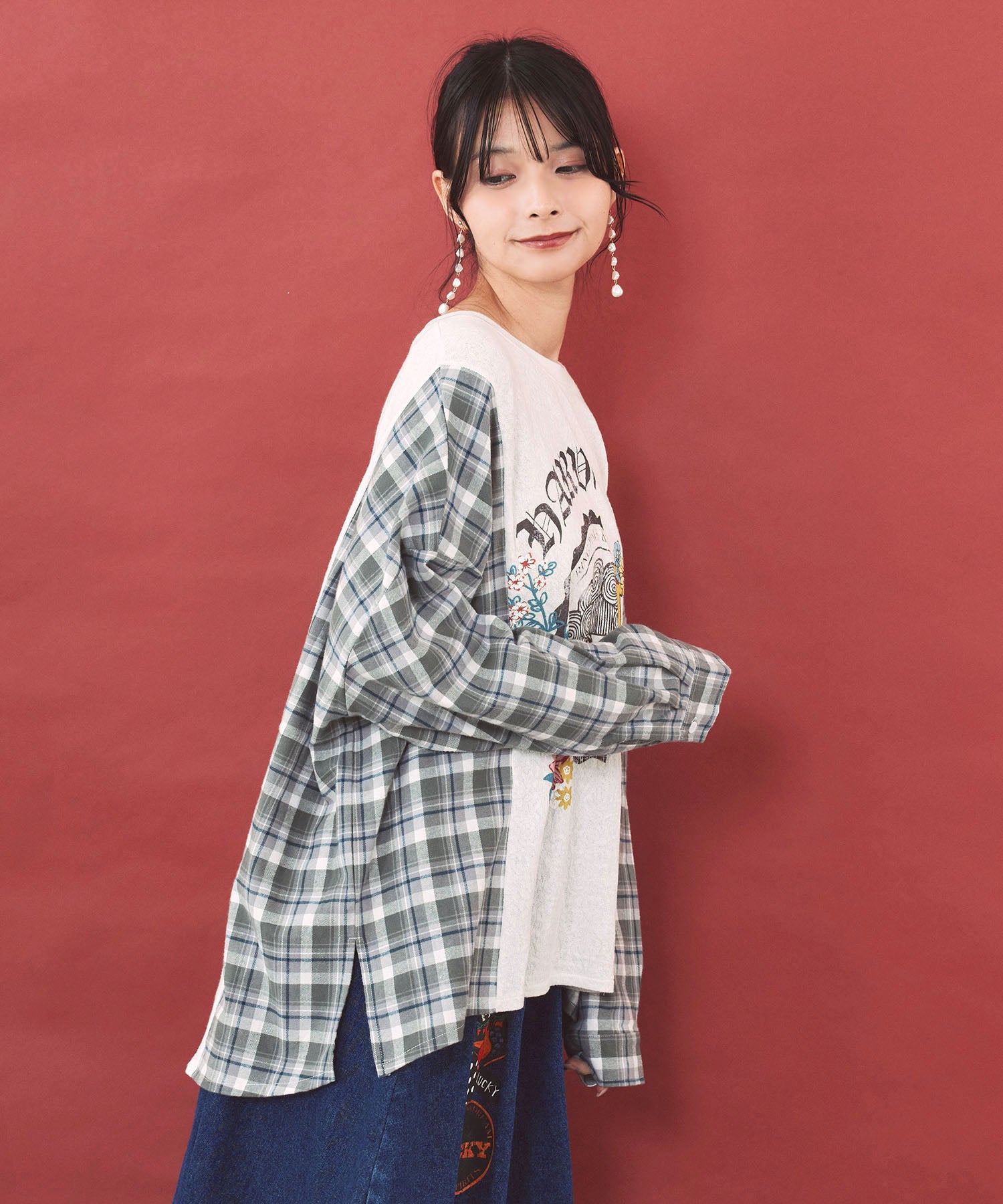 すーちゃん様確認用 163659：スカラーちゃん サイドチェック切替プルオーバーの通販-ScoLar
