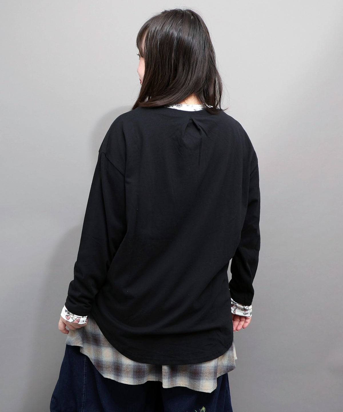 いたずらグミ柄 ロングスリーブTシャツ-7