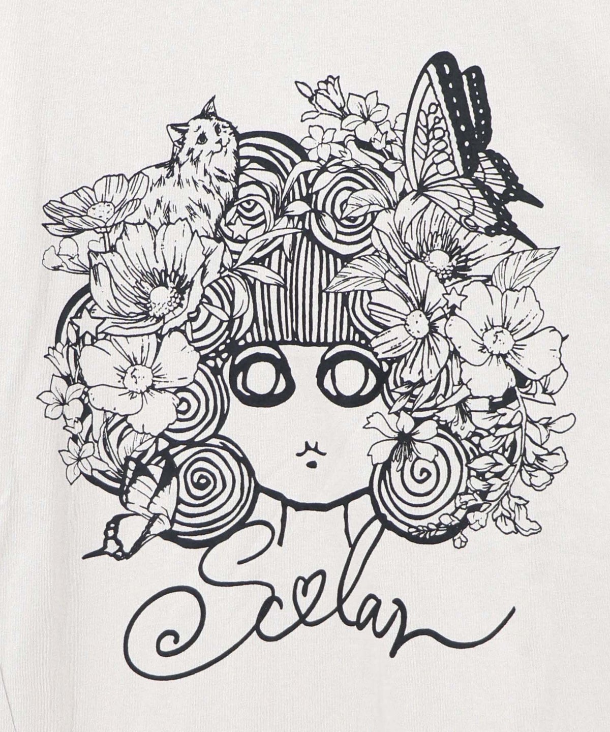 スカラーちゃん 袖バイカラー切替Tシャツ-11