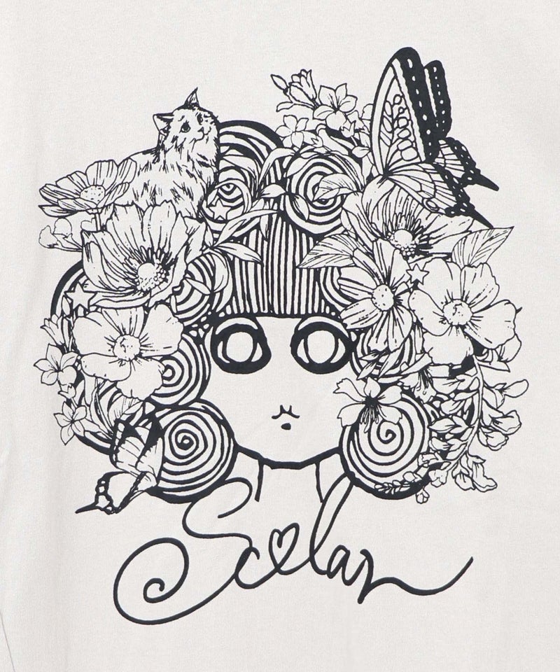 スカラーちゃん 袖バイカラー切替Tシャツ-11