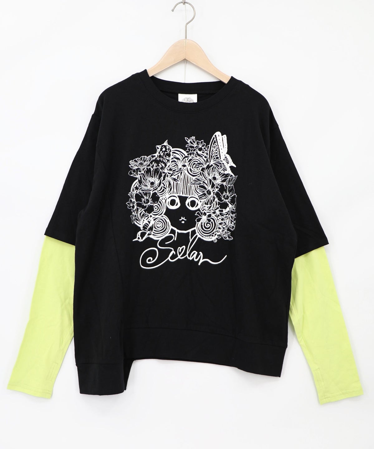 スカラーちゃん 袖バイカラー切替Tシャツ-12