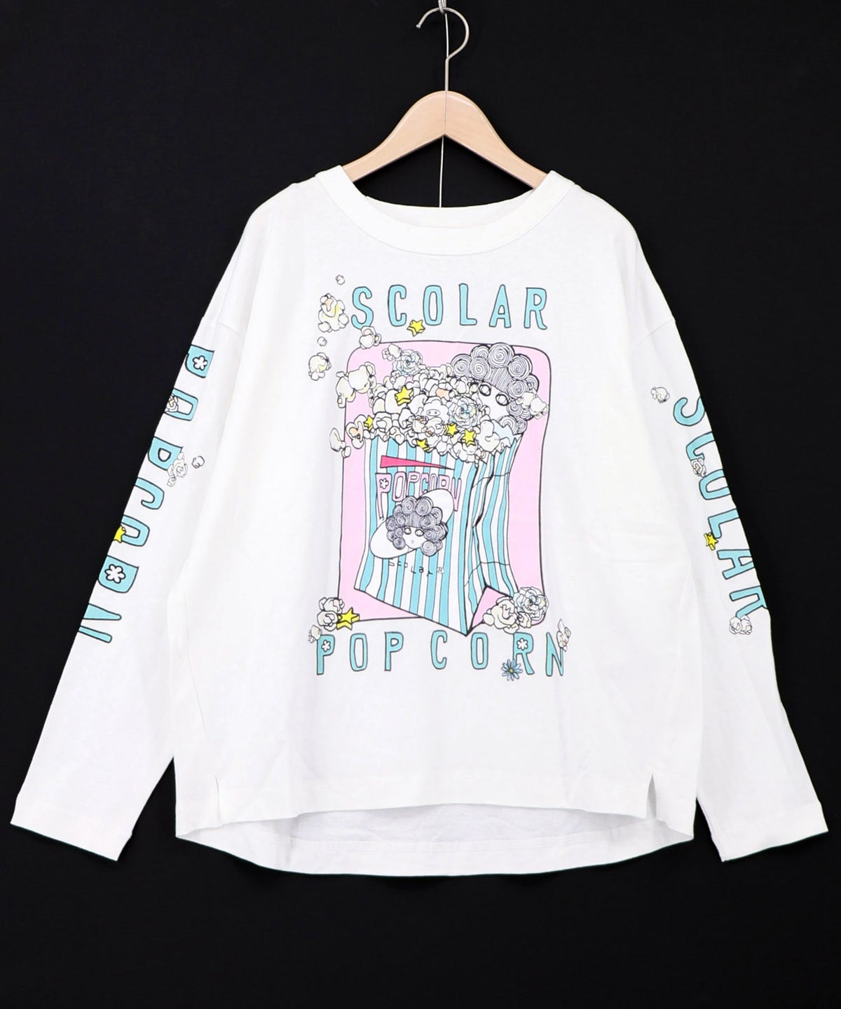 ポップコーン柄 ロングスリーブTシャツ-9