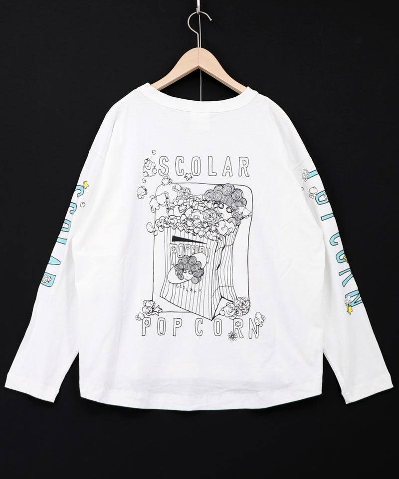 ポップコーン柄 ロングスリーブTシャツ-10