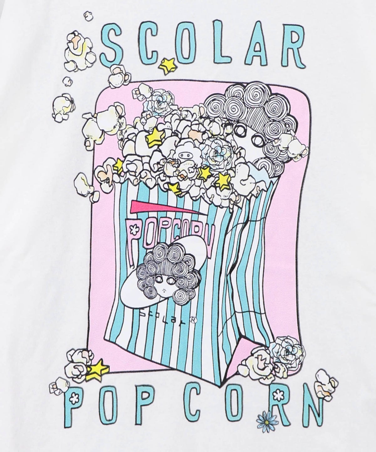 ポップコーン柄 ロングスリーブTシャツ-11