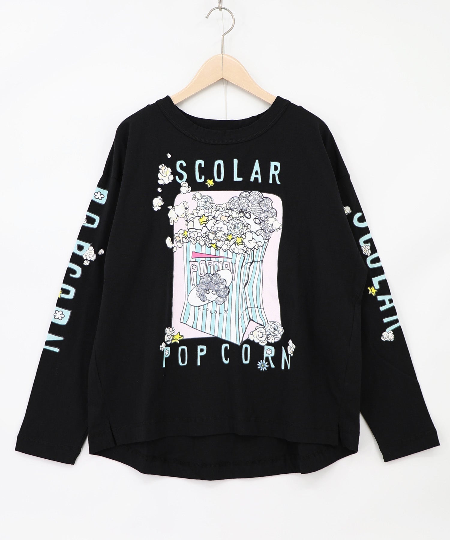 163654：ポップコーン柄 ロングスリーブTシャツの通販-ScoLar