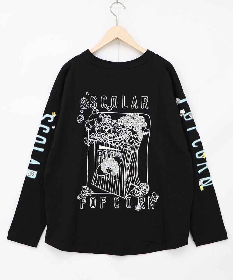ポップコーン柄 ロングスリーブTシャツ-13
