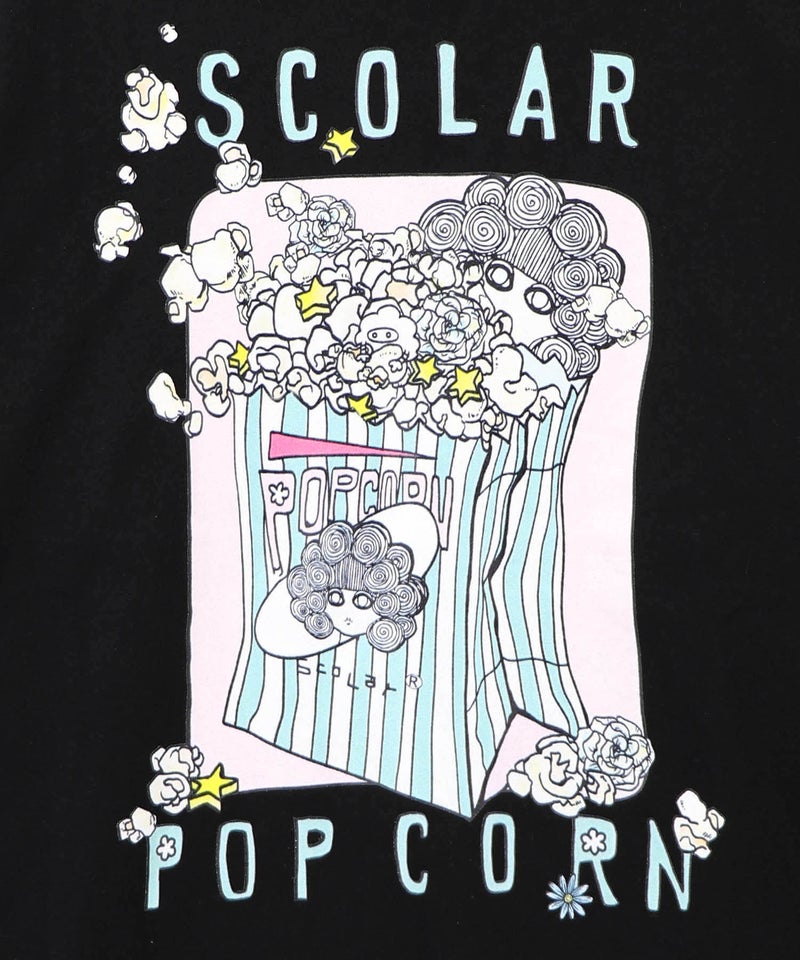 ポップコーン柄 ロングスリーブTシャツ-14
