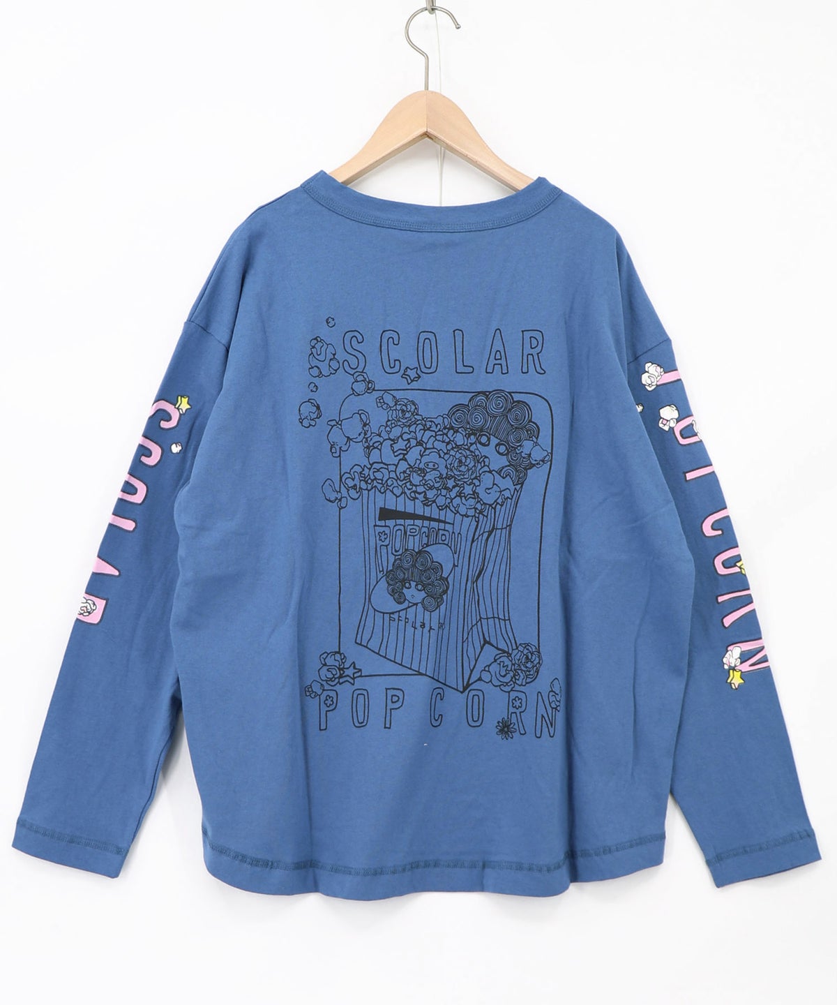 ポップコーン柄 ロングスリーブTシャツ-16