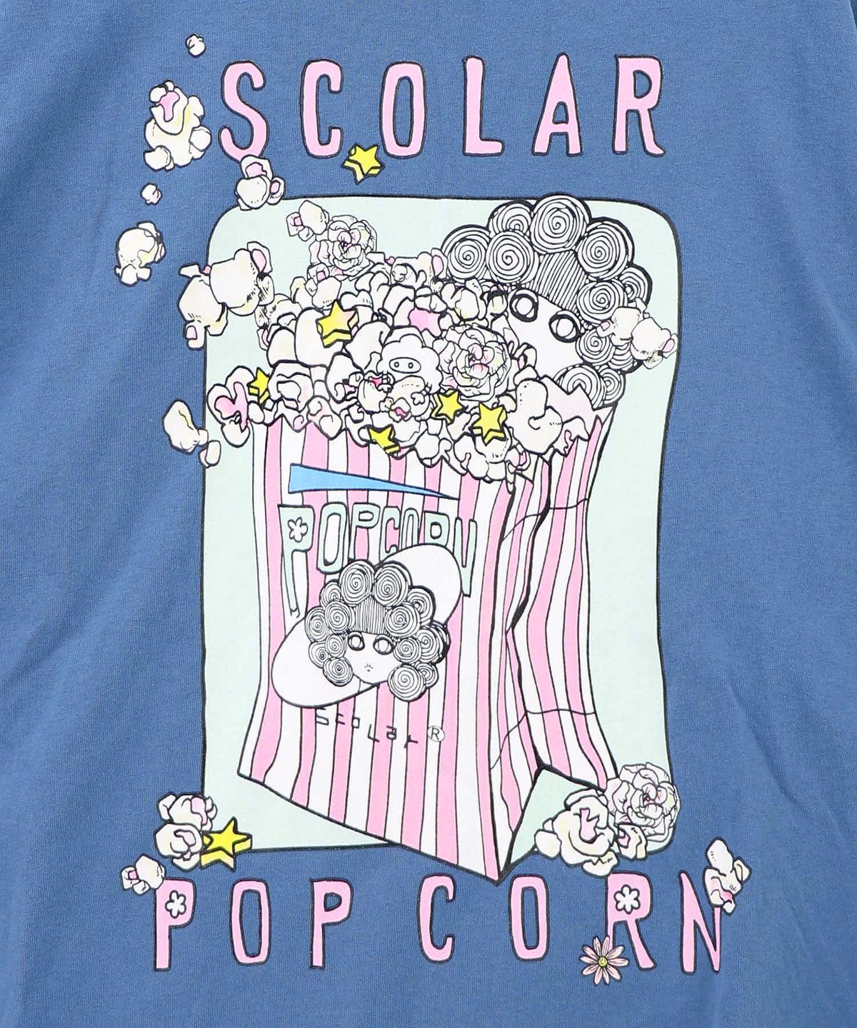 ポップコーン柄 ロングスリーブTシャツ-17
