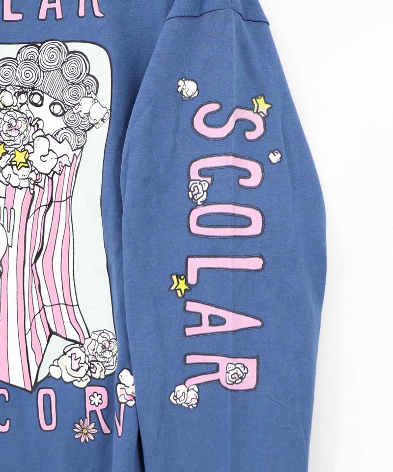 ポップコーン柄 ロングスリーブTシャツ-21