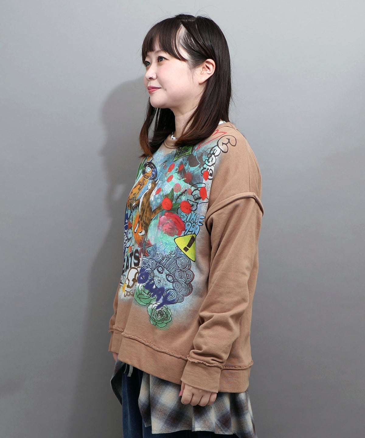 スプレーアート柄 袖取り外し2WAYプルオーバー-3