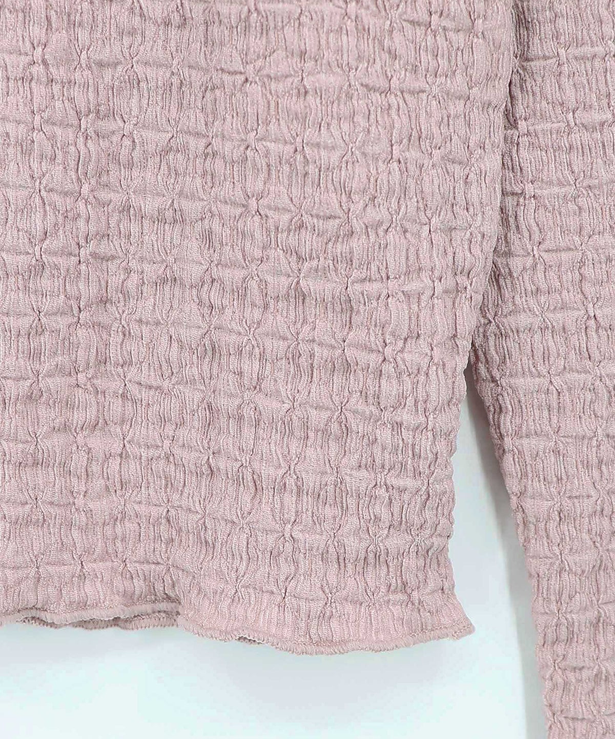 チェス柄袖レース付き ハイネックシャーリングTシャツ-20