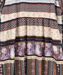 クラシカルローズ パッチワーク風柄シャツワンピ-12