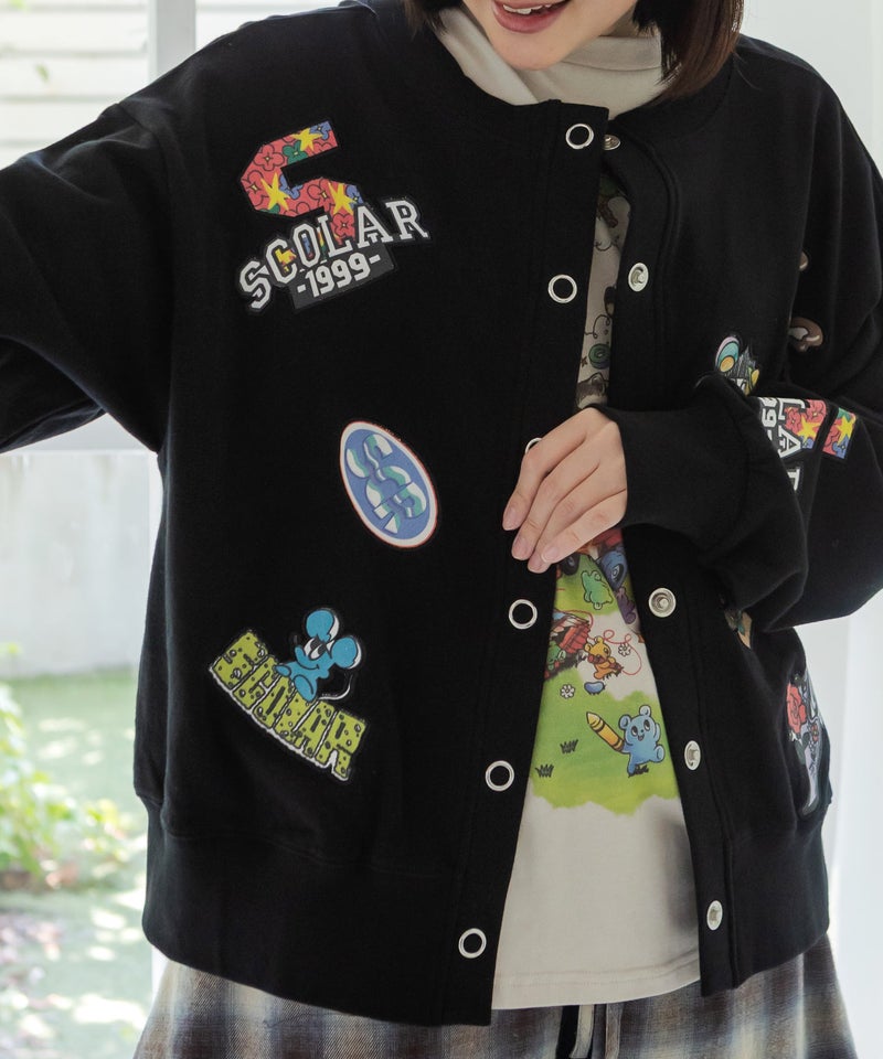 ワッペン風刺繍 2wayカーディガン-7