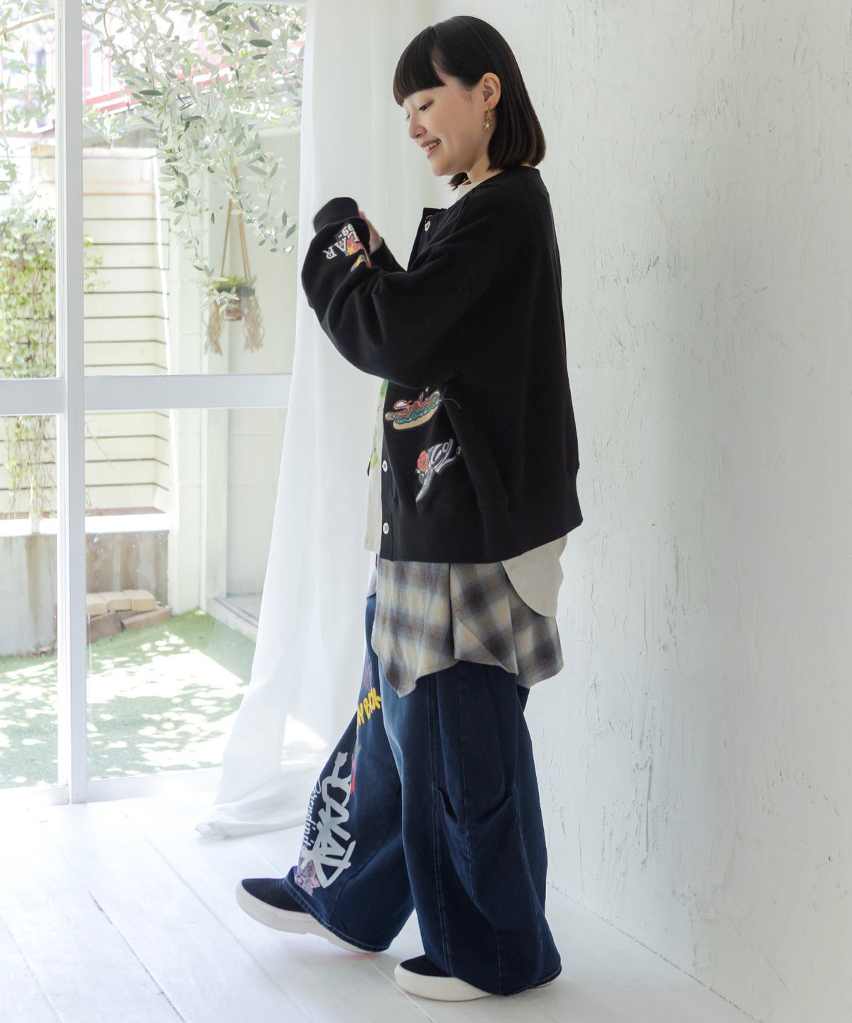 ワッペン風刺繍 2wayカーディガン-7