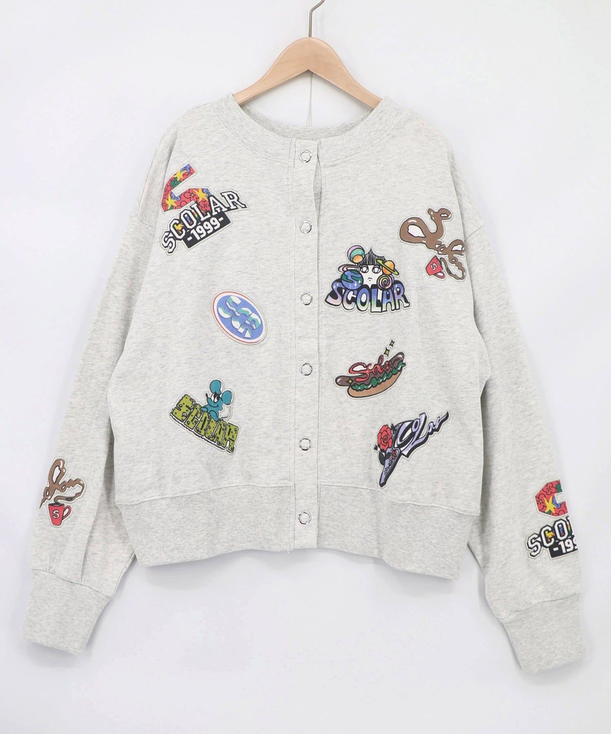 ワッペン風刺繍 2wayカーディガン-11