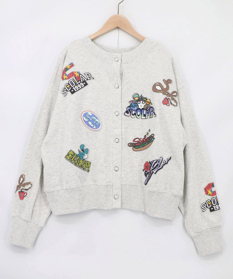 ワッペン風刺繍 2wayカーディガン-11
