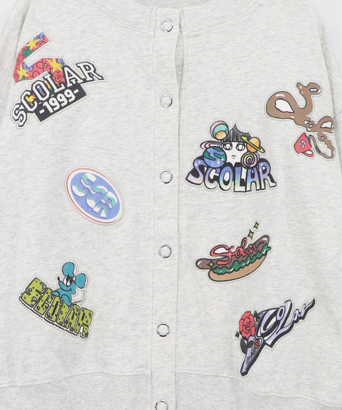 ワッペン風刺繍 2wayカーディガン-13
