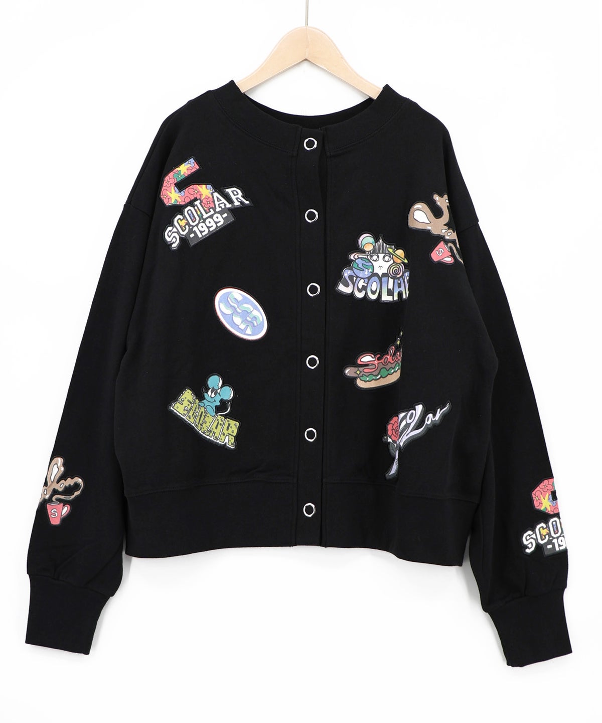ワッペン風刺繍 2wayカーディガン-14