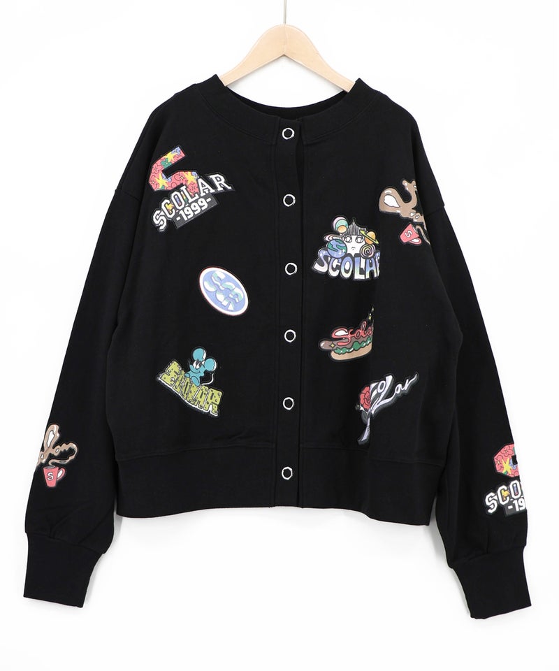 ワッペン風刺繍 2wayカーディガン-14