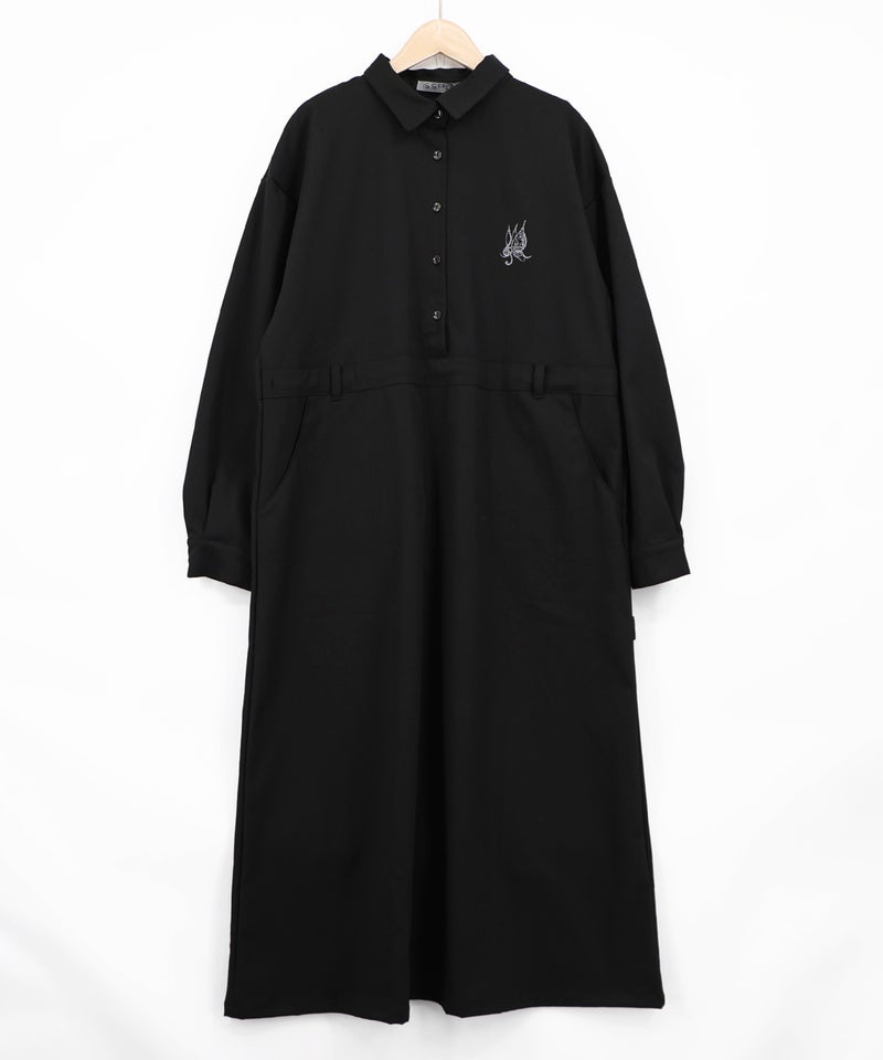スカーフ柄巻きスカート付き 3wayシャツワンピ-29