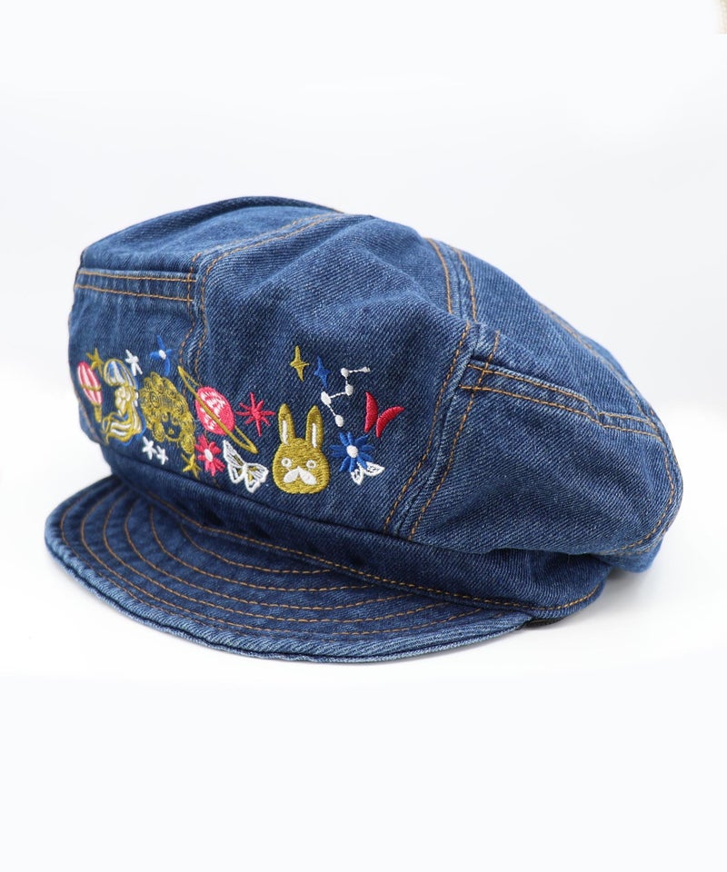 刺繍入りデニムキャスケット-4