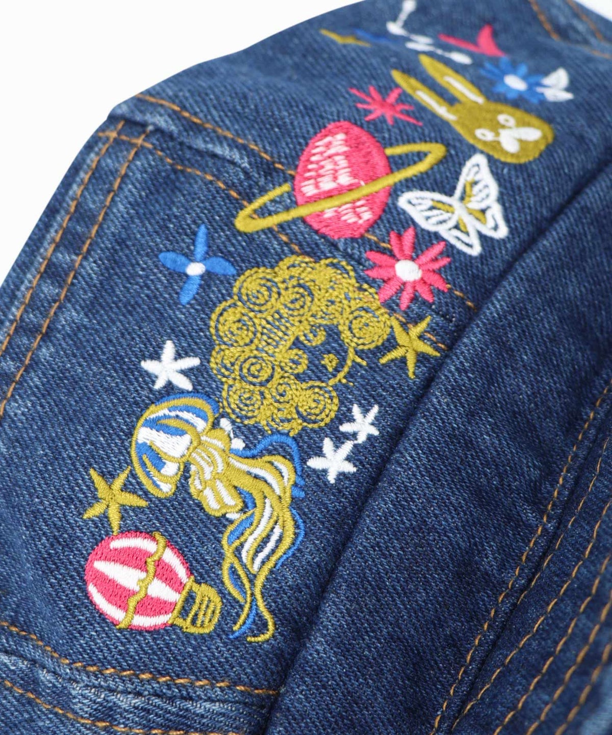 刺繍入りデニムキャスケット-9