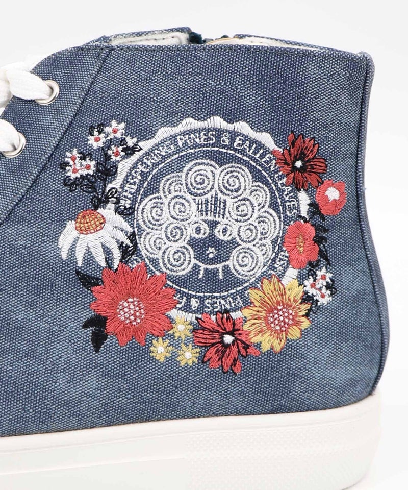 エンブレム風スカラーちゃん刺繍 ハイカットスニーカー-19