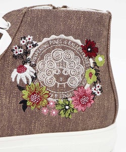 エンブレム風スカラーちゃん刺繍 ハイカットスニーカー-22