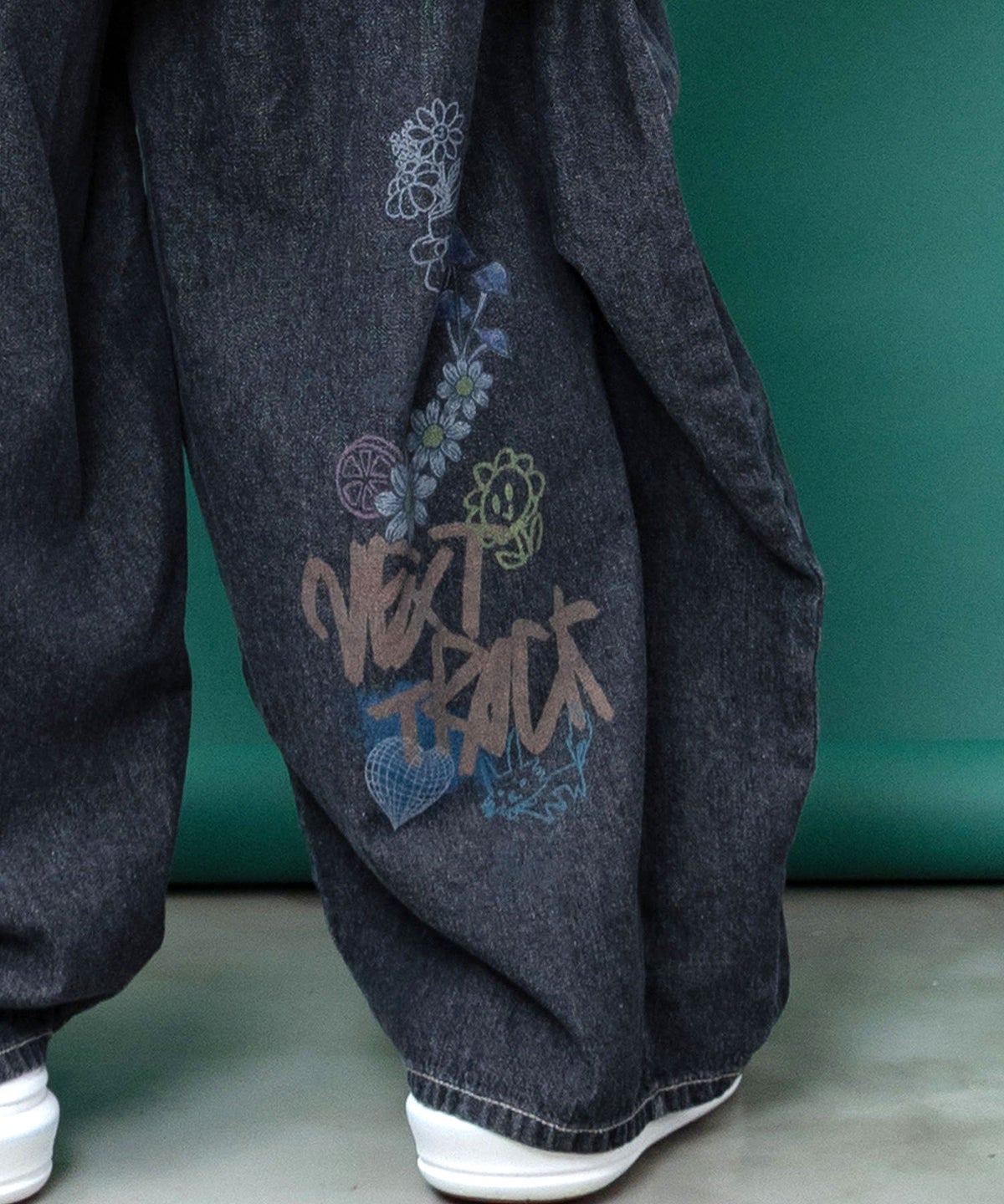 チェック巻きスカート付き 3wayデニムパンツ-18