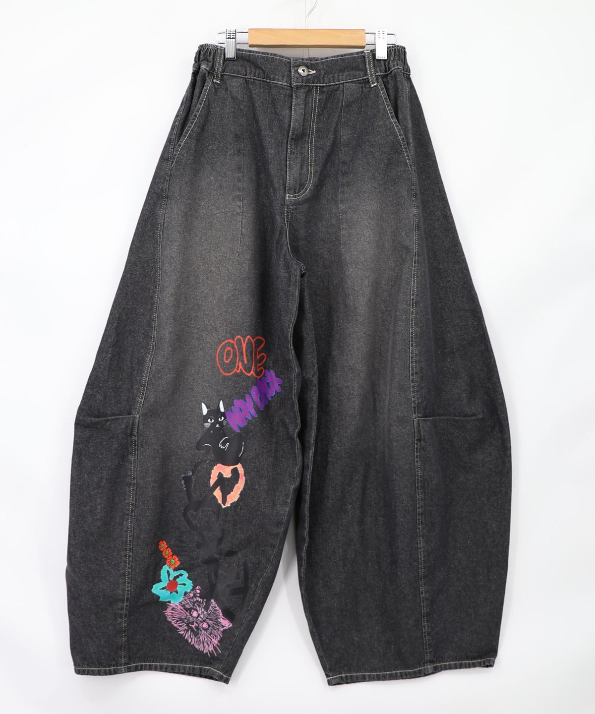 チェック巻きスカート付き 3wayデニムパンツ-20