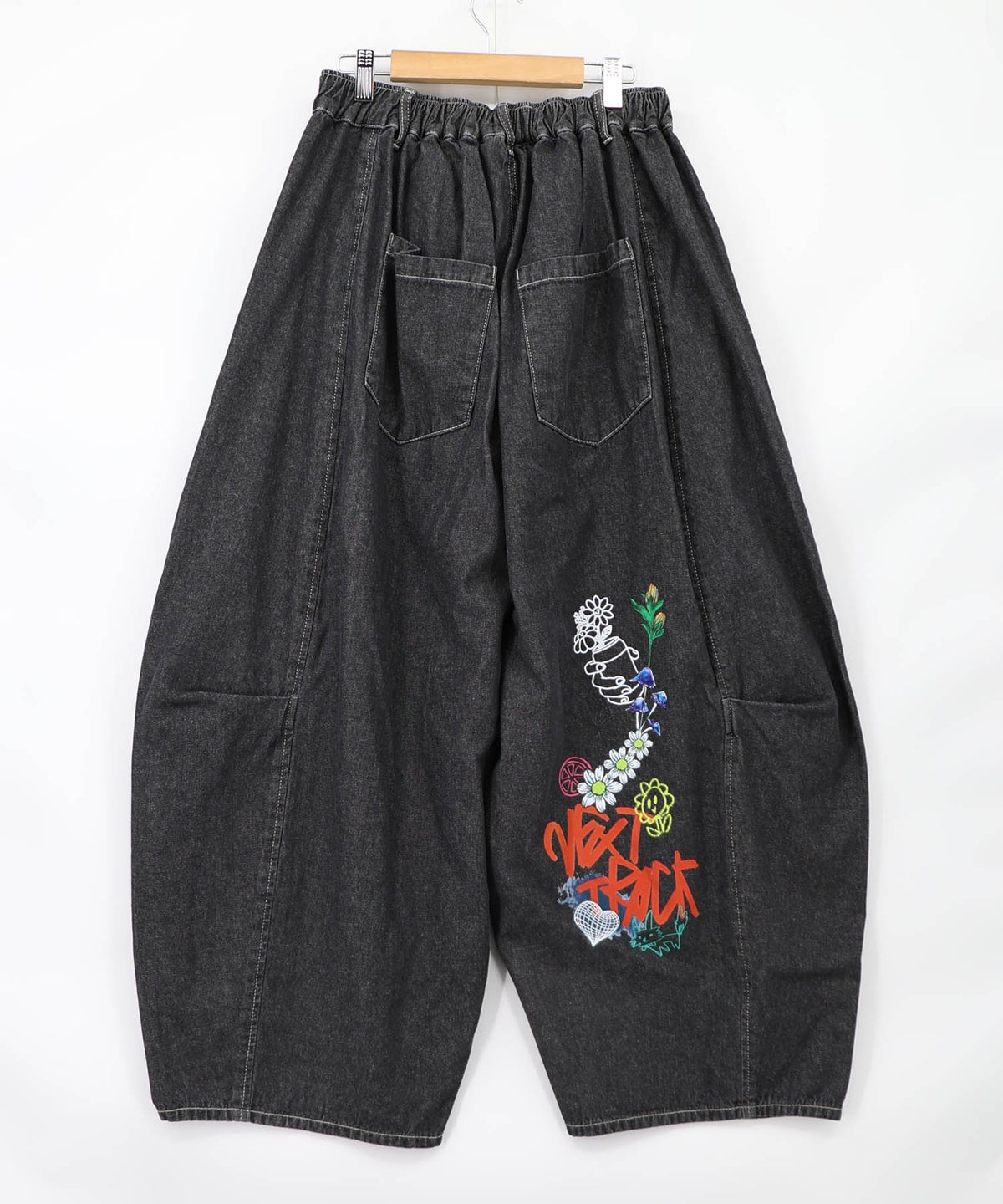 チェック巻きスカート付き 3wayデニムパンツ-21