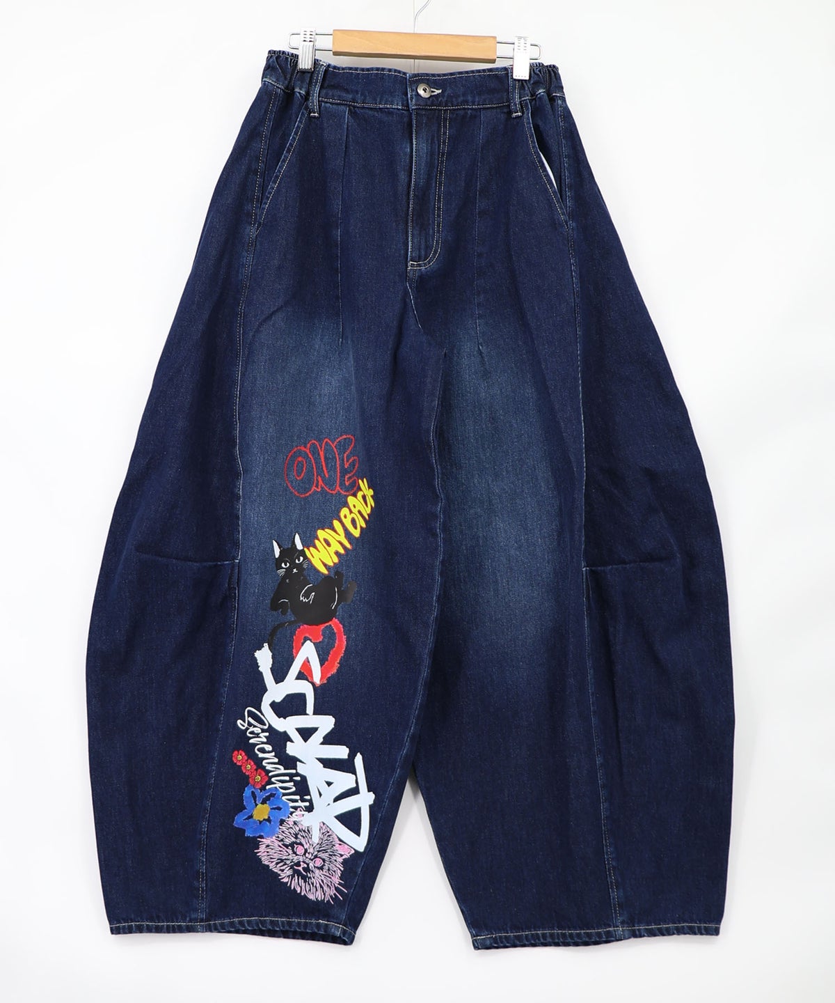 チェック巻きスカート付き 3wayデニムパンツ-24