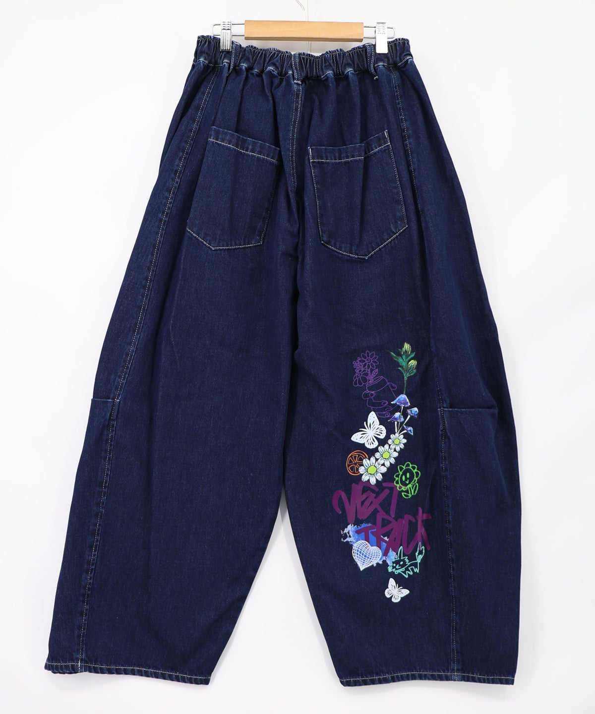 チェック巻きスカート付き 3wayデニムパンツ-25