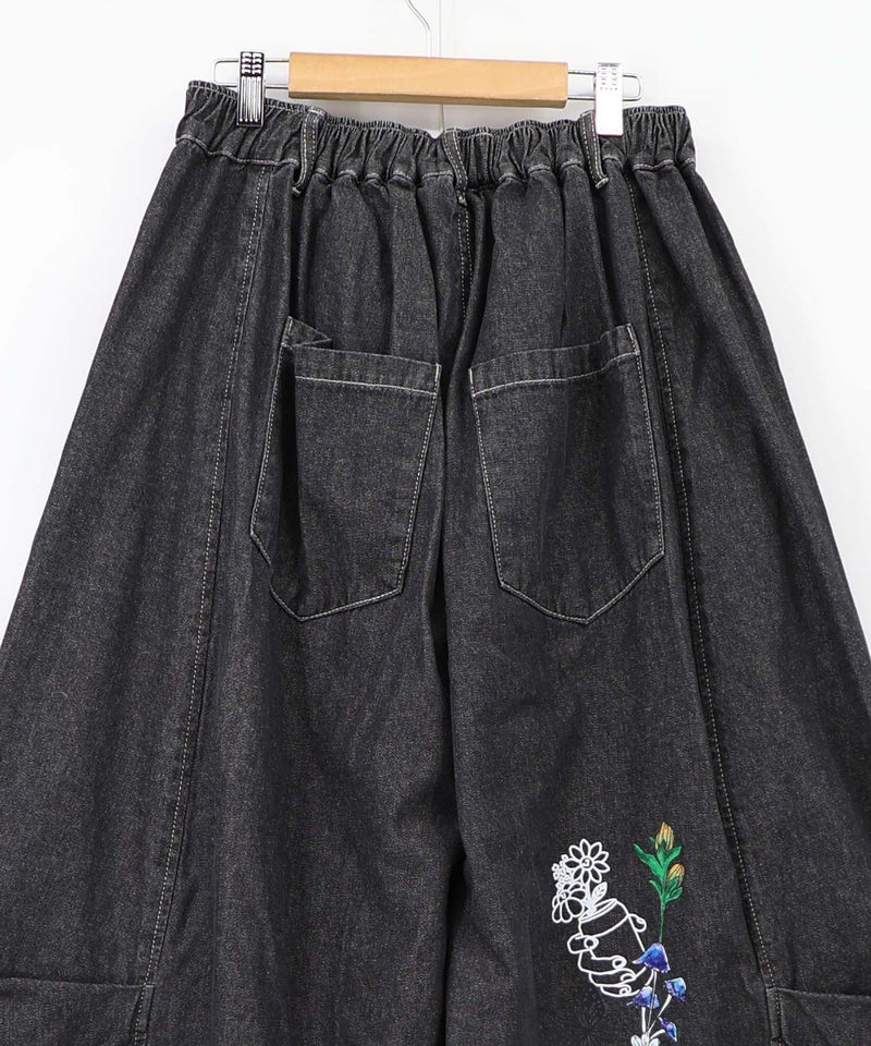 チェック巻きスカート付き 3wayデニムパンツ-31
