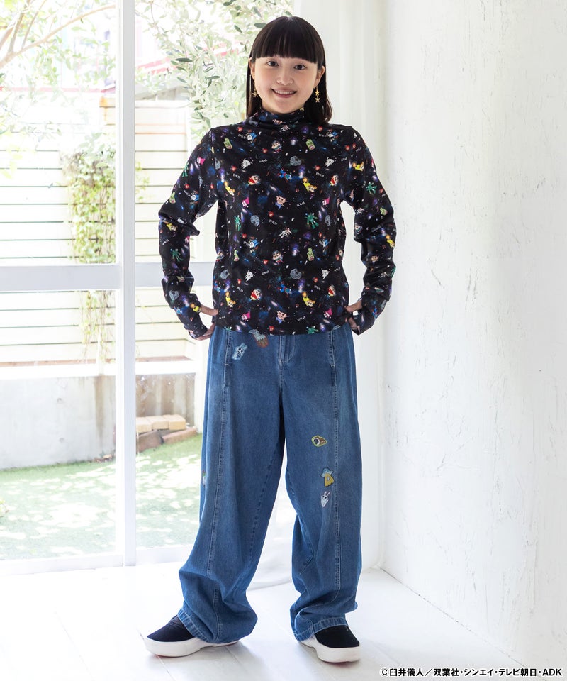 クレヨンしんちゃん×ScoLar 総柄 インナーT-3