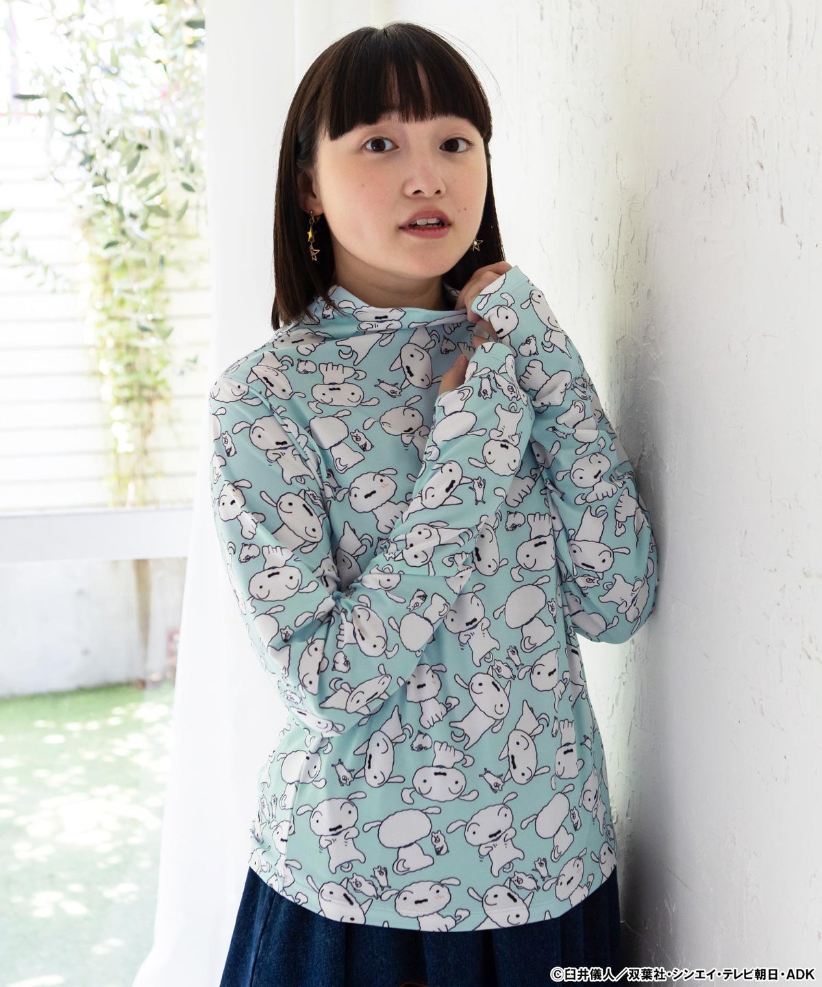 クレヨンしんちゃん×ScoLar 総柄 インナーT-9