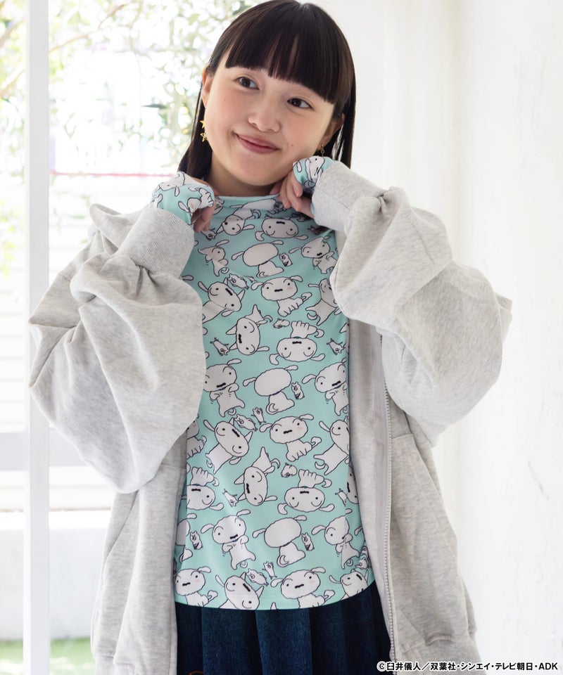 クレヨンしんちゃん×ScoLar 総柄 インナーT-15