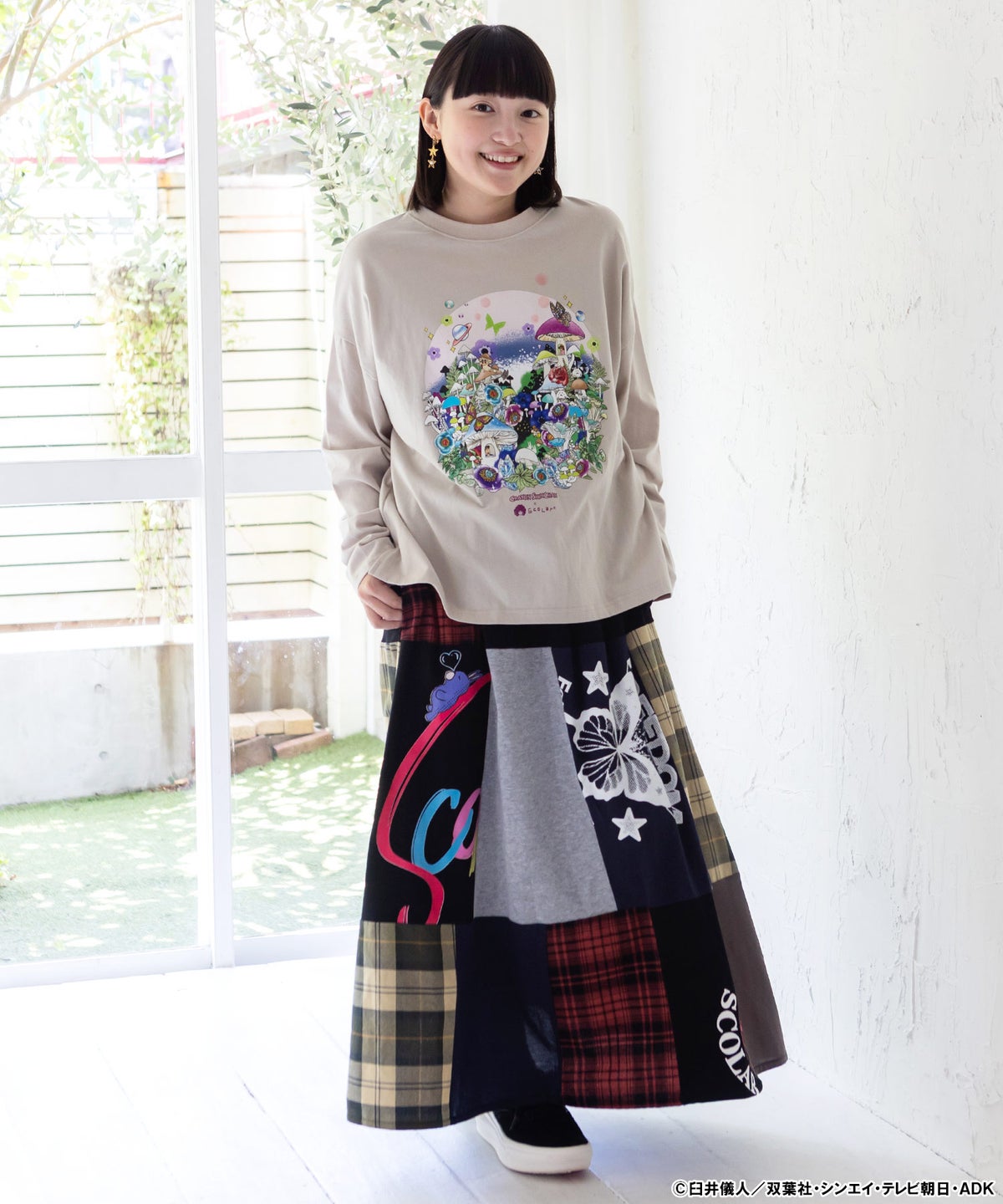 クレヨンしんちゃん×ScoLar 不思議なきのこ世界 ロンT-2