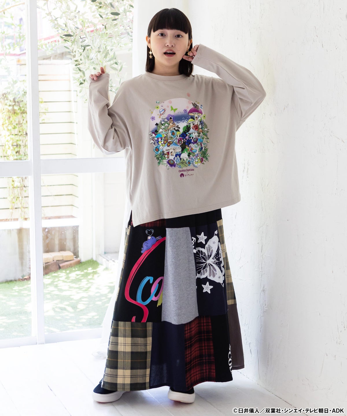 クレヨンしんちゃん×ScoLar 不思議なきのこ世界 ロンT-3